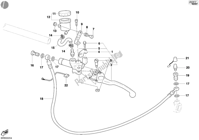 Toutes les pièces pour le Maître-cylindre D'embrayage du Ducati Monster S4R USA 996 2005